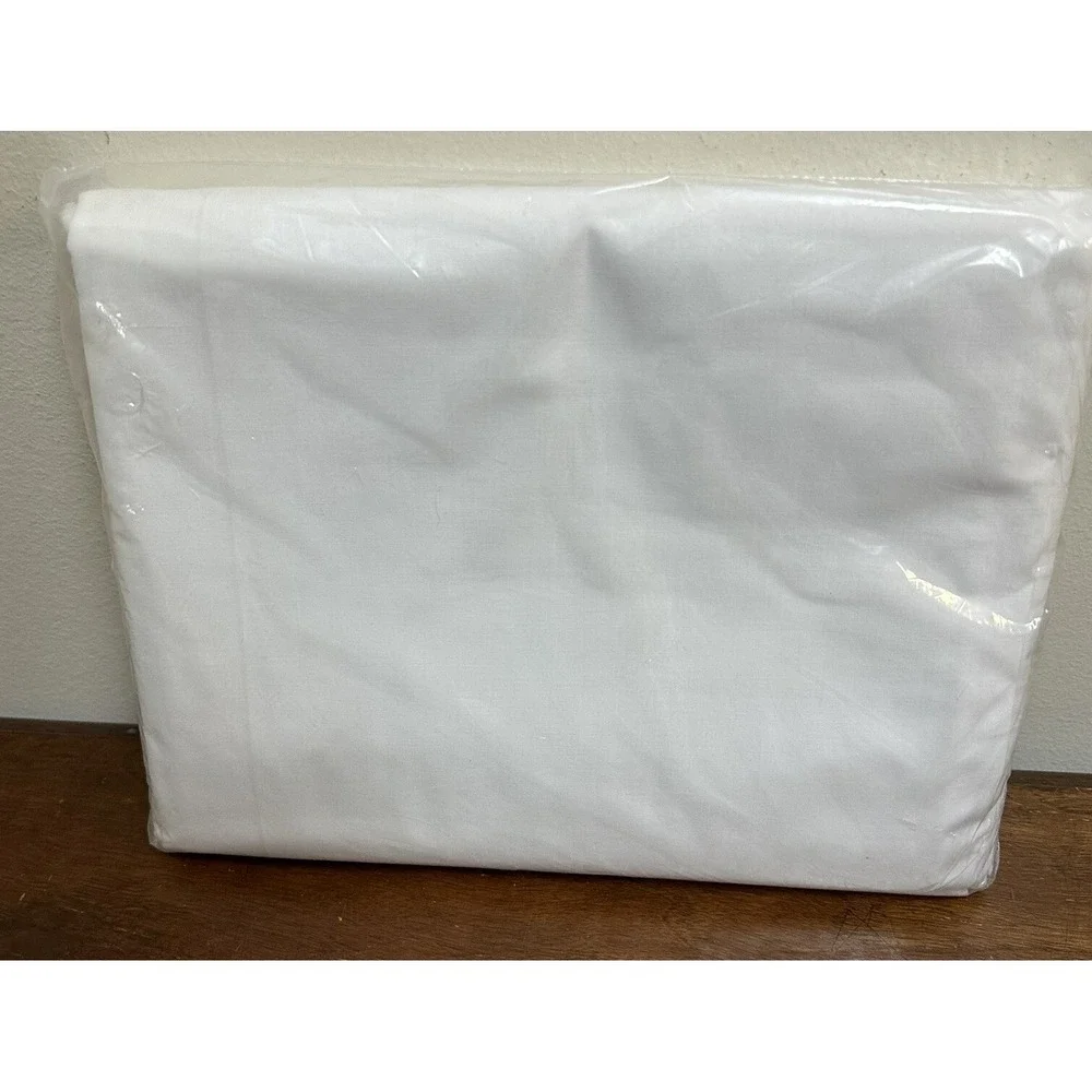 Vtg Erwin No Iron Combed Cotton Full Flat Sheet & Pillowcases Made USA NEW NOS